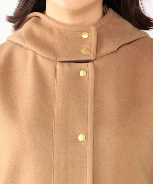 Petit Honfleur(プチオンフルール)の「ウールショートコート(モッズコート・レディース・ベージュ/ネイビー/グレー・11号/9号/13号)」の10枚目の写真