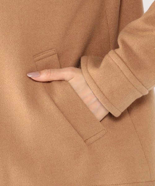 Petit Honfleur(プチオンフルール)の「ウールショートコート(モッズコート・レディース・ベージュ/ネイビー/グレー・11号/9号/13号)」の5枚目の写真