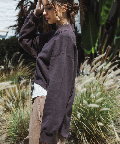 ALEXIA STAM（アリシアスタン）の「Round Hem Sweatshirt/ラウンドヘムスウェット（スウェット・レディース・ブラック/グレー系その他/ブラウン・FREE）」の7枚目の写真