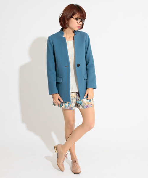 Ray BEAMS（レイビームス）の「□Ray BEAMS / 変形ラペルジャケットコート（その他アウター・レディース・サックスブルー/カーキ/ブラック・0/1）」の11枚目の写真