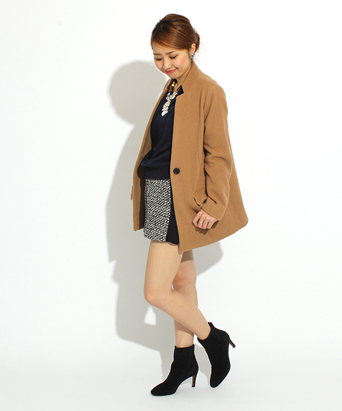 Ray BEAMS（レイビームス）の「□Ray BEAMS / 変形ラペルジャケットコート（その他アウター・レディース・サックスブルー/カーキ/ブラック・0/1）」の13枚目の写真