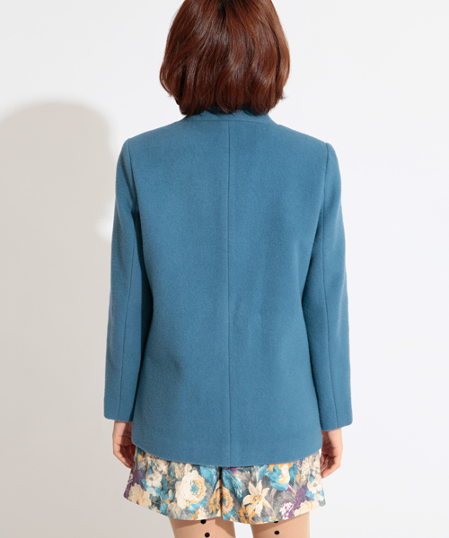 Ray BEAMS（レイビームス）の「□Ray BEAMS / 変形ラペルジャケットコート（その他アウター・レディース・サックスブルー/カーキ/ブラック・0/1）」の5枚目の写真