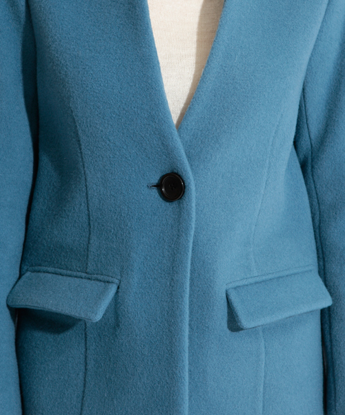 Ray BEAMS（レイビームス）の「□Ray BEAMS / 変形ラペルジャケットコート（その他アウター・レディース・サックスブルー/カーキ/ブラック・0/1）」の8枚目の写真