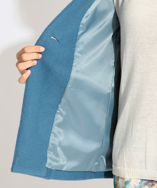 Ray BEAMS（レイビームス）の「□Ray BEAMS / 変形ラペルジャケットコート（その他アウター・レディース・サックスブルー/カーキ/ブラック・0/1）」の9枚目の写真