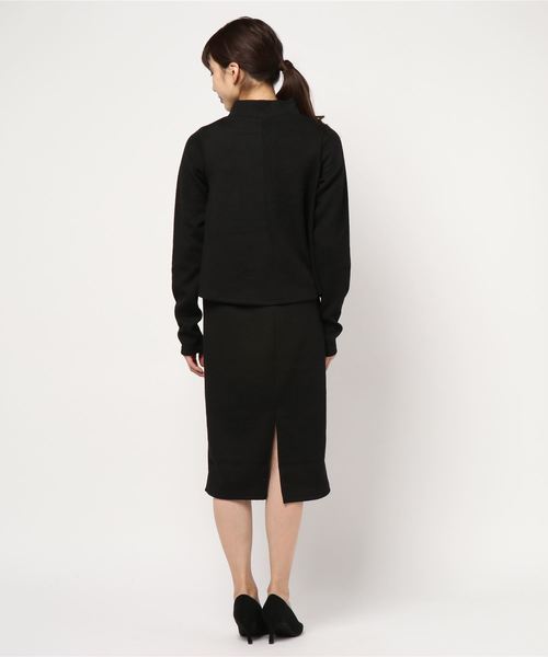 KOBE LETTUCE（コウベレタス）の「リブニットソーフレアトップス+タイトスカートセットアップ＊レディース/ニットアップ[E1957]神戸レタス（セットアップ・レディース・ブラック/グレー/ピンク系その他・FREE）」の5枚目の写真