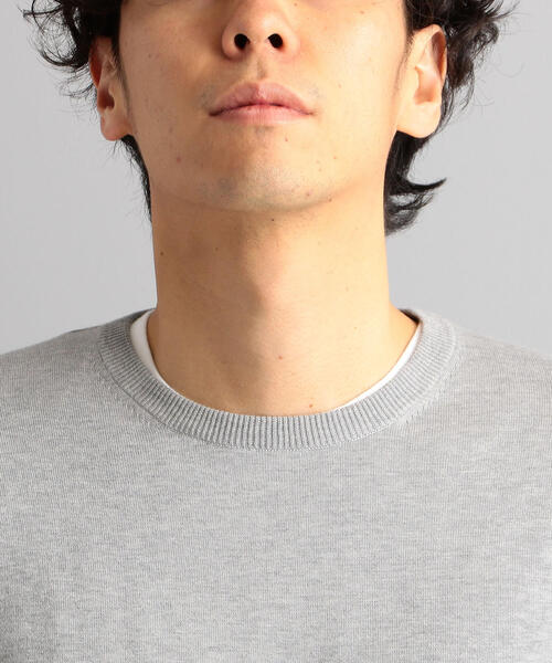 green label relaxing（グリーンレーベルリラクシング）の「ベーシック ハイゲージ クルーネック（ニット/セーター・メンズ・ライトグレー/オレンジ/ケリー/ネイビー・L/S/M/XL）」の17枚目の写真