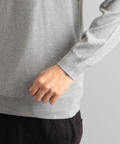 green label relaxing（グリーンレーベルリラクシング）の「ベーシック ハイゲージ クルーネック（ニット/セーター・メンズ・ライトグレー/オレンジ/ケリー/ネイビー・L/S/M/XL）」の7枚目の写真