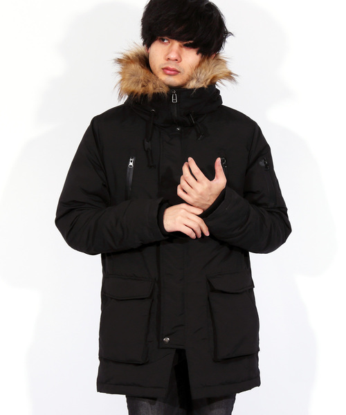 8(eight)(エイト)の「N-3B ミリタリージャケット モッズコート ダウン(モッズコート・メンズ・ブラック/ネイビー/レッド/カーキ・MEDIUM/LARGE/X-LARGE)」の2枚目の写真