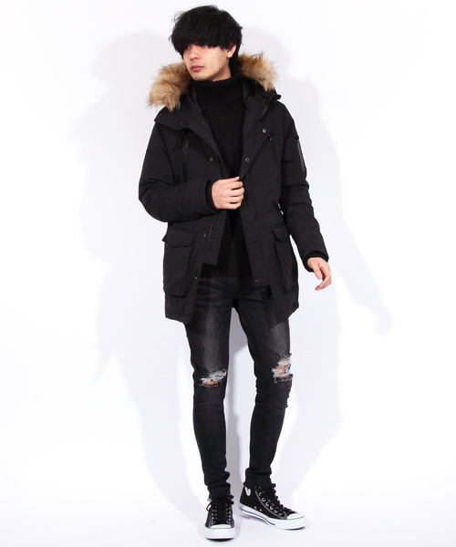 8(eight)(エイト)の「N-3B ミリタリージャケット モッズコート ダウン(モッズコート・メンズ・ブラック/ネイビー/レッド/カーキ・MEDIUM/LARGE/X-LARGE)」の5枚目の写真