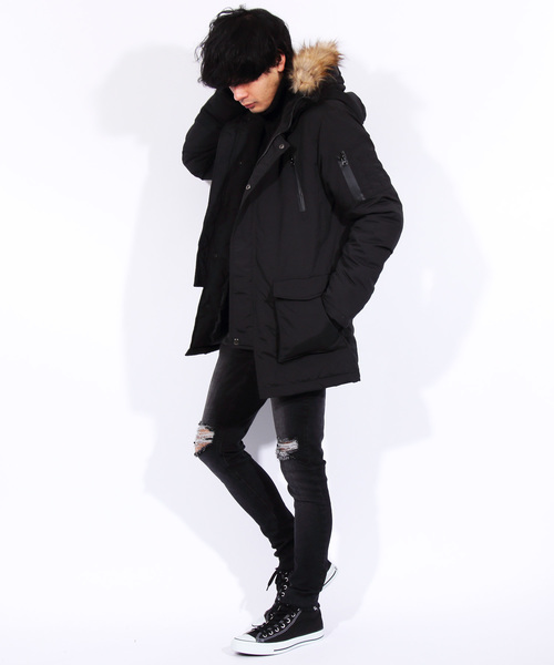 8(eight)(エイト)の「N-3B ミリタリージャケット モッズコート ダウン(モッズコート・メンズ・ブラック/ネイビー/レッド/カーキ・MEDIUM/LARGE/X-LARGE)」の6枚目の写真