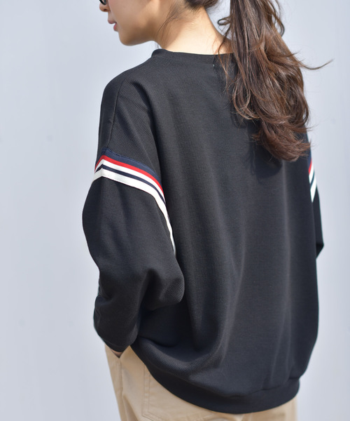 rps（アールピーエス）の「袖ラインワッフルプルオーバー（その他トップス・レディース・オフホワイト/ブラック/ベージュ・M）」の2枚目の写真