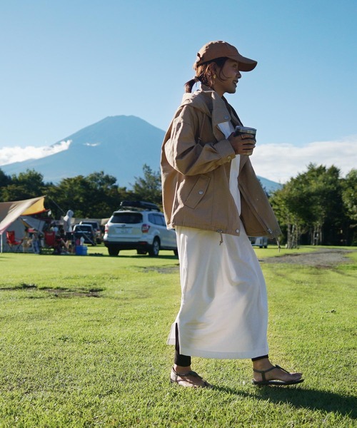 andme（アンドミー）の「コットンチノツイルマウンテンパーカー（マウンテンパーカー・レディース・ブラック/ベージュ/ネイビー/カーキ・M）」の6枚目の写真