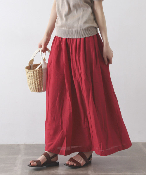 maison de soil（メゾンドソイル）の「SOIL GATHERED LONG SKIRT