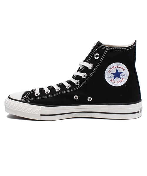 CONVERSE（コンバース）の「日本製 コンバース オールスター キャンバス ハイカット CONVERSE ALLSTAR J HI（スニーカー・メンズ・ブラック/ホワイト・27.5cm/23cm/26cm/23.5cm/27cm/29cm/26.5cm/28cm/24cm）」の3枚目の写真