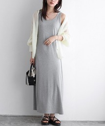 Pierrot（ピエロ）の「●無地ノースリーブ美ラインワンピース ノーマル ロング丈（ワンピース・レディース）」