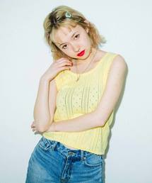 OPENWORK KNIT TANK TOP