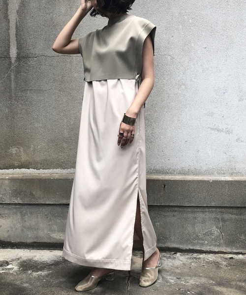 G Aime アンジェム の G Aime ニットレイヤードワンピース ニット セーター Wear