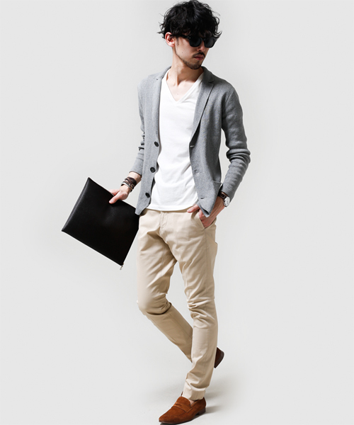 NANO universe（ナノユニバース）の「総針ニットテーラードカーディガン（カーディガン/ボレロ・メンズ・ブラック/ネイビー/グレー・LARGE/SMALL/X-LARGE/MEDIUM）」の10枚目の写真