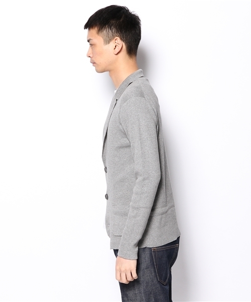 NANO universe（ナノユニバース）の「総針ニットテーラードカーディガン（カーディガン/ボレロ・メンズ・ブラック/ネイビー/グレー・LARGE/SMALL/X-LARGE/MEDIUM）」の4枚目の写真