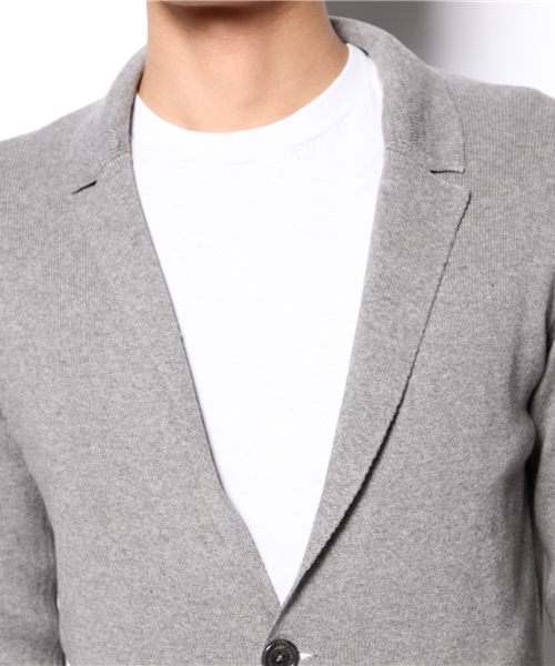 NANO universe（ナノユニバース）の「総針ニットテーラードカーディガン（カーディガン/ボレロ・メンズ・ブラック/ネイビー/グレー・LARGE/SMALL/X-LARGE/MEDIUM）」の6枚目の写真