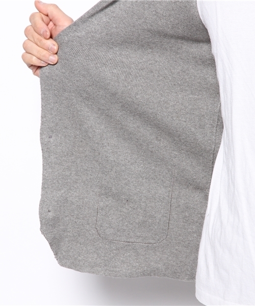 NANO universe（ナノユニバース）の「総針ニットテーラードカーディガン（カーディガン/ボレロ・メンズ・ブラック/ネイビー/グレー・LARGE/SMALL/X-LARGE/MEDIUM）」の8枚目の写真