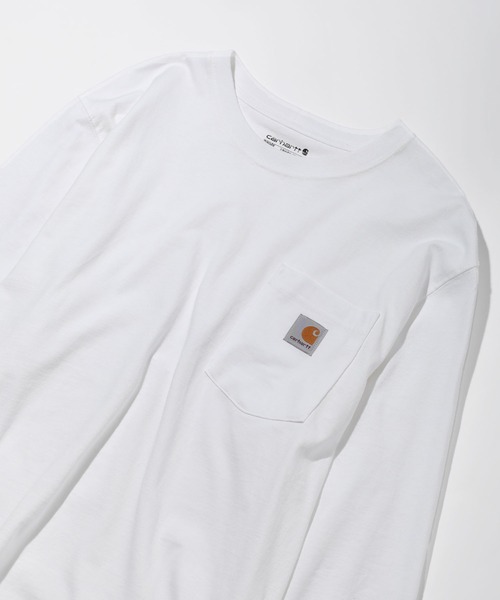 Carhartt(カーハート)の「Carhartt カーハート/ビッグサイズ ワンポイントロゴ長袖カットソー(Tシャツ/カットソー・メンズ・ヘザーグレー/ヘザーチャコール/ボルドー/グリーン系その他/グリーン系その他2/ブラック/ダークブラウン/ネイビー/ブルー系その他/イエロー/グリーン/オレンジ/ホワイト・M/L/XL)」の14枚目の写真