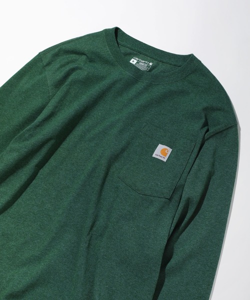 Carhartt(カーハート)の「Carhartt カーハート/ビッグサイズ ワンポイントロゴ長袖カットソー(Tシャツ/カットソー・メンズ・ヘザーグレー/ヘザーチャコール/ボルドー/グリーン系その他/グリーン系その他2/ブラック/ダークブラウン/ネイビー/ブルー系その他/イエロー/グリーン/オレンジ/ホワイト・M/L/XL)」の18枚目の写真