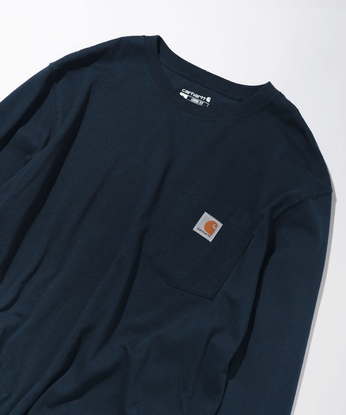 Carhartt(カーハート)の「Carhartt カーハート/ビッグサイズ ワンポイントロゴ長袖カットソー(Tシャツ/カットソー・メンズ・ヘザーグレー/ヘザーチャコール/ボルドー/グリーン系その他/グリーン系その他2/ブラック/ダークブラウン/ネイビー/ブルー系その他/イエロー/グリーン/オレンジ/ホワイト・M/L/XL)」の19枚目の写真