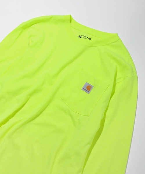 Carhartt(カーハート)の「Carhartt カーハート/ビッグサイズ ワンポイントロゴ長袖カットソー(Tシャツ/カットソー・メンズ・ヘザーグレー/ヘザーチャコール/ボルドー/グリーン系その他/グリーン系その他2/ブラック/ダークブラウン/ネイビー/ブルー系その他/イエロー/グリーン/オレンジ/ホワイト・M/L/XL)」の20枚目の写真