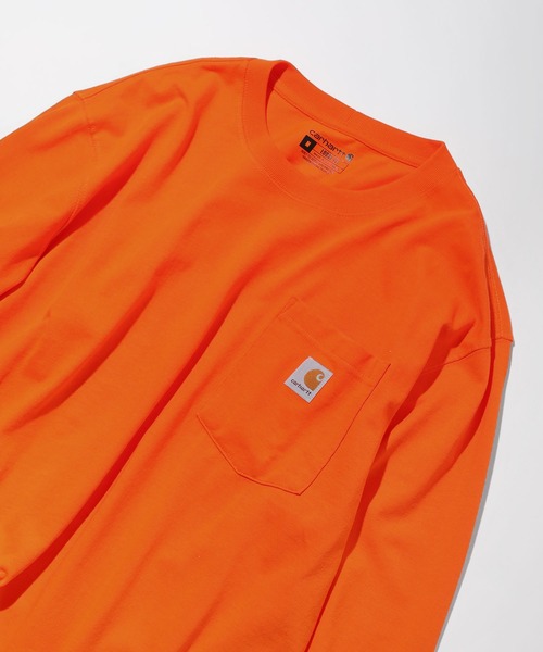 Carhartt(カーハート)の「Carhartt カーハート/ビッグサイズ ワンポイントロゴ長袖カットソー(Tシャツ/カットソー・メンズ・ヘザーグレー/ヘザーチャコール/ボルドー/グリーン系その他/グリーン系その他2/ブラック/ダークブラウン/ネイビー/ブルー系その他/イエロー/グリーン/オレンジ/ホワイト・M/L/XL)」の22枚目の写真