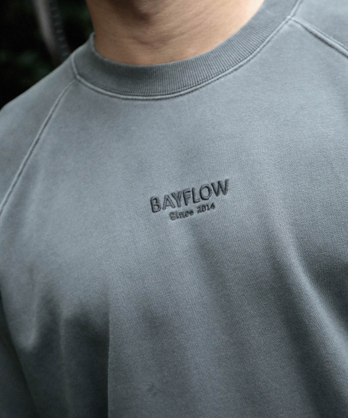 BAYFLOW（ベイフロー）の「30/10ウラケクループルオーバー（スウェット・メンズ・ベージュ/カーキ/ボルドー/チャコール・SMALL/MEDIUM/LARGE）」の16枚目の写真