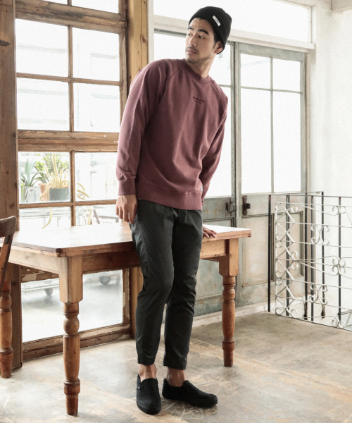 BAYFLOW（ベイフロー）の「30/10ウラケクループルオーバー（スウェット・メンズ・ベージュ/カーキ/ボルドー/チャコール・SMALL/MEDIUM/LARGE）」の7枚目の写真