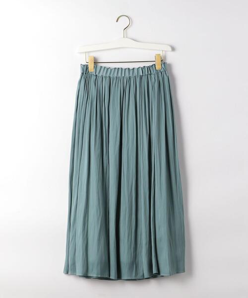 green label relaxing（グリーンレーベルリラクシング）の「CFC サテン ギャザー スカート（スカート・レディース・ブラック/ベージュ/ロイヤルブルー/オレンジ/ブラウン/ライトブルー/その他1・FREE）」の5枚目の写真