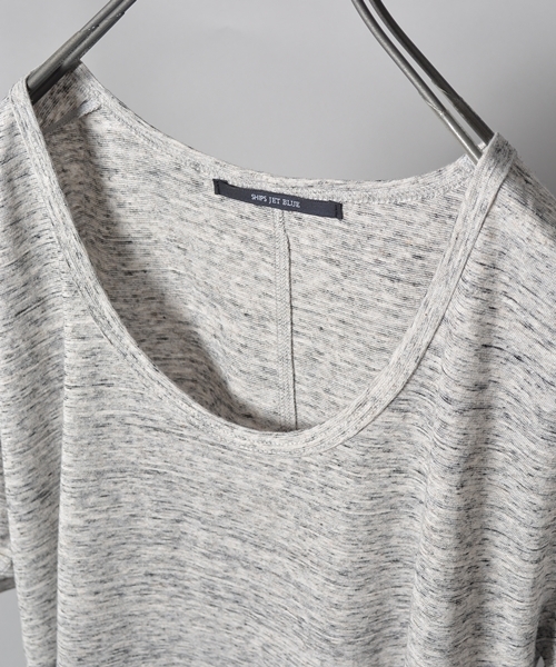 SHIPS JET BLUE(シップスジェットブルー)の「★★JB: ゛COOL MAX゛ リネンTEE(Tシャツ/カットソー・メンズ・オフホワイト/チャコールグレー/ブルー/ネイビー・MEDIUM/LARGE/SMALL)」の5枚目の写真