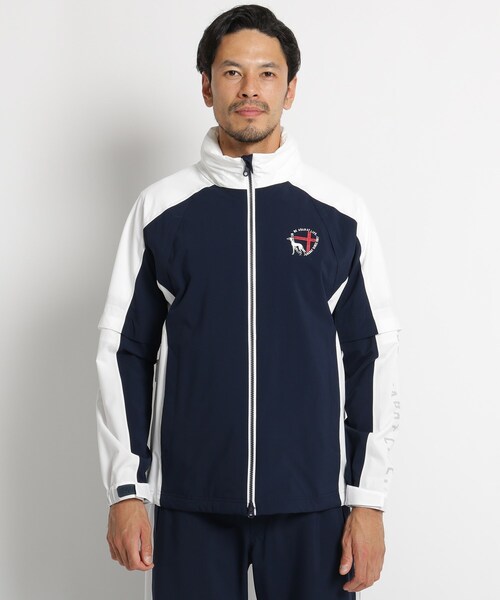 adabat(アダバット)の「【耐水/透湿/撥水/GOLF TODAY掲載】メンズ レインウェアジャケット(ブルゾン・メンズ・ブラック/ネイビー・46/48/50)」の3枚目の写真