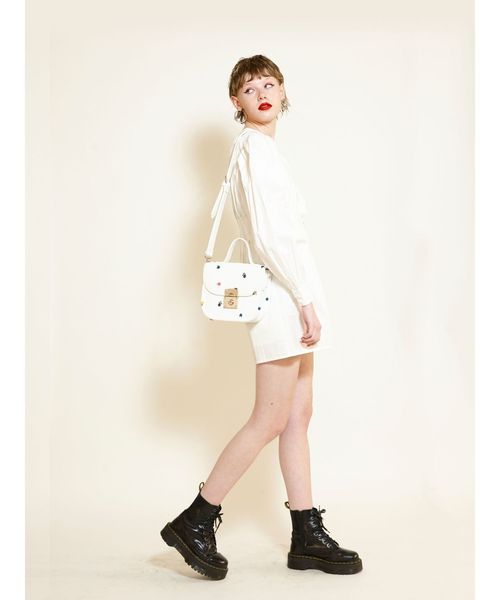 jouetie(ジュエティ)の「エンブロイダリーBAG(ショルダーバッグ・レディース・オフホワイト/ブラック/ミント/パープル・FREE)」の10枚目の写真