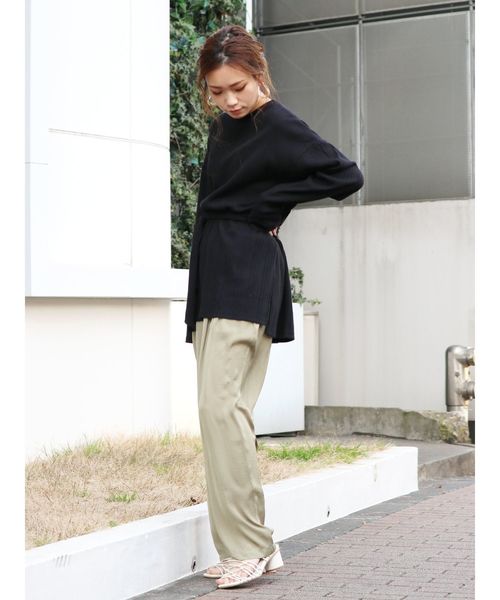 Ungrid（アングリッド）の「テレコリボンロングスリーブTee（Tシャツ/カットソー・レディース・オフホワイト/ブラック/モカ・FREE）」の8枚目の写真