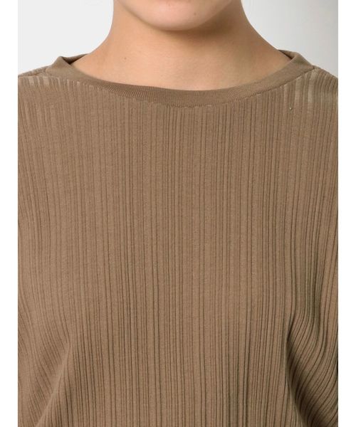 Ungrid（アングリッド）の「テレコリボンロングスリーブTee（Tシャツ/カットソー・レディース・オフホワイト/ブラック/モカ・FREE）」の7枚目の写真