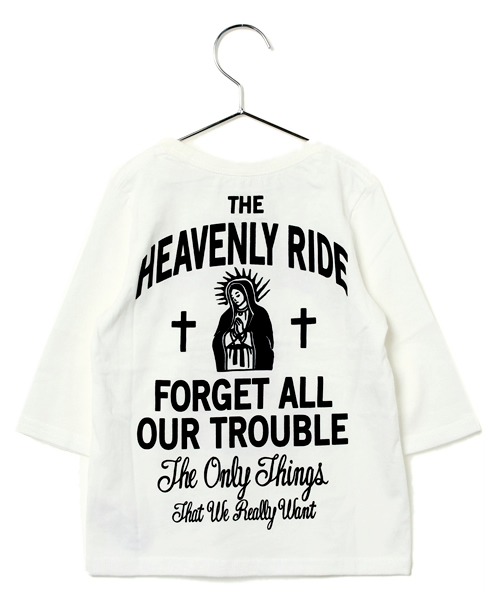 AZUL by moussy（アズールバイマウジー）の「HEAVENLYマリア天竺クルーネック7分袖T（Tシャツ/カットソー・キッズ・ブラック/ライトピンク/ホワイト・120/100/140）」の10枚目の写真