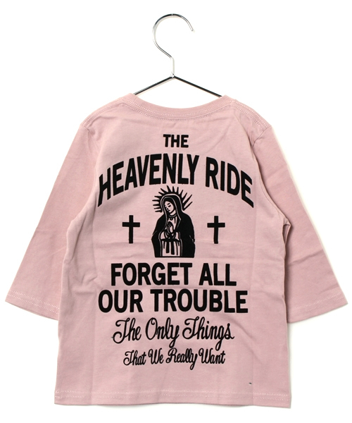 AZUL by moussy（アズールバイマウジー）の「HEAVENLYマリア天竺クルーネック7分袖T（Tシャツ/カットソー・キッズ・ブラック/ライトピンク/ホワイト・120/100/140）」の11枚目の写真