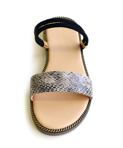 AmiAmi（アミアミ）の「2WAYダブルストラップフラットサンダル（サンダル・レディース・ホワイト×シルバー/パイソン/ブラウン/ブラック/ブラウン系その他/ベージュ/クリアブラック/ダークベージュ/ゼブラ/グリーン/ベージュ系その他/ホワイト/ブラック系その他/オレンジ系その他/シルバー系その他・LL/S/M/L）」の18枚目の写真