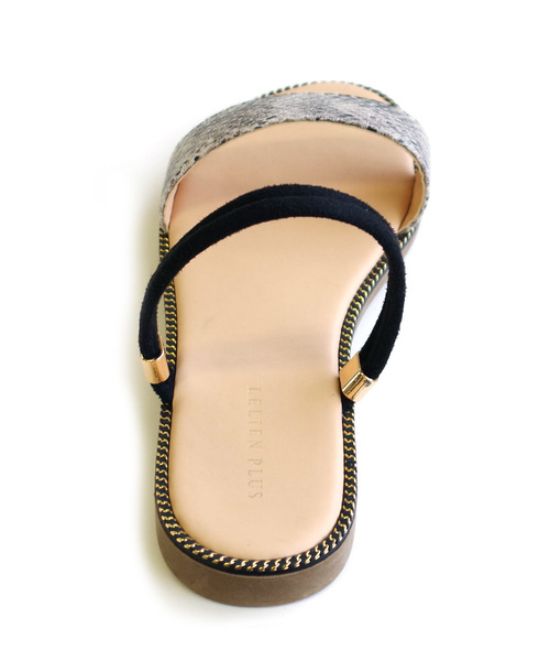 AmiAmi（アミアミ）の「2WAYダブルストラップフラットサンダル（サンダル・レディース・ホワイト×シルバー/パイソン/ブラウン/ブラック/ブラウン系その他/ベージュ/クリアブラック/ダークベージュ/ゼブラ/グリーン/ベージュ系その他/ホワイト/ブラック系その他/オレンジ系その他/シルバー系その他・LL/S/M/L）」の17枚目の写真