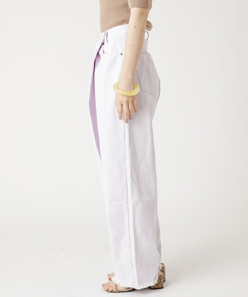 mystic（ミスティック）の「ツイルラップ風パンツ（その他パンツ・レディース・ブラック/パープル・FREE）」の4枚目の写真