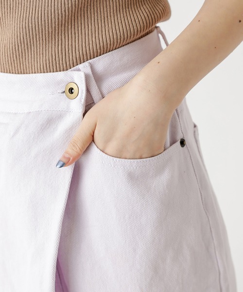 mystic（ミスティック）の「ツイルラップ風パンツ（その他パンツ・レディース・ブラック/パープル・FREE）」の6枚目の写真