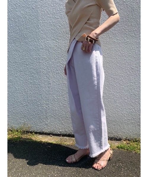 mystic（ミスティック）の「ツイルラップ風パンツ（その他パンツ・レディース・ブラック/パープル・FREE）」の10枚目の写真