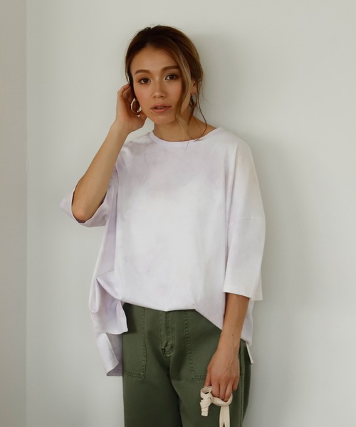 Auntie Rosa Holiday(アンティローザホリデー)の「タイダイルーズTEE(Tシャツ/カットソー・レディース・グリーン/パープル・FREE)」の2枚目の写真