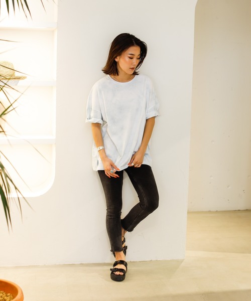 Auntie Rosa Holiday(アンティローザホリデー)の「タイダイルーズTEE(Tシャツ/カットソー・レディース・グリーン/パープル・FREE)」の3枚目の写真