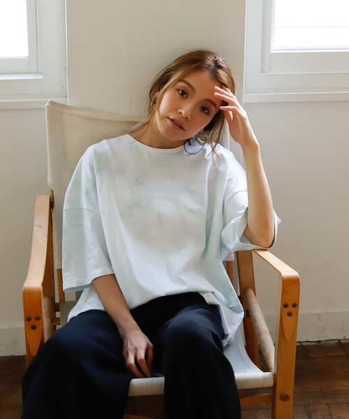 Auntie Rosa Holiday(アンティローザホリデー)の「タイダイルーズTEE(Tシャツ/カットソー・レディース・グリーン/パープル・FREE)」の8枚目の写真