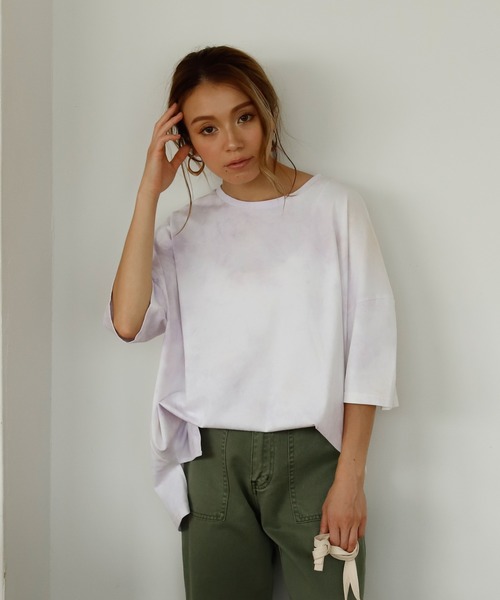 Auntie Rosa Holiday(アンティローザホリデー)の「タイダイルーズTEE(Tシャツ/カットソー・レディース・グリーン/パープル・FREE)」の15枚目の写真