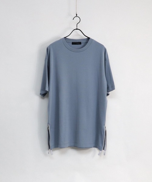 Confirm(コンファーム)の「Confirm / コンファーム サイドジップビッグシルエットTシャツ(Tシャツ/カットソー・メンズ・ブラック/グレー/サックスブルー・M/L)」の8枚目の写真
